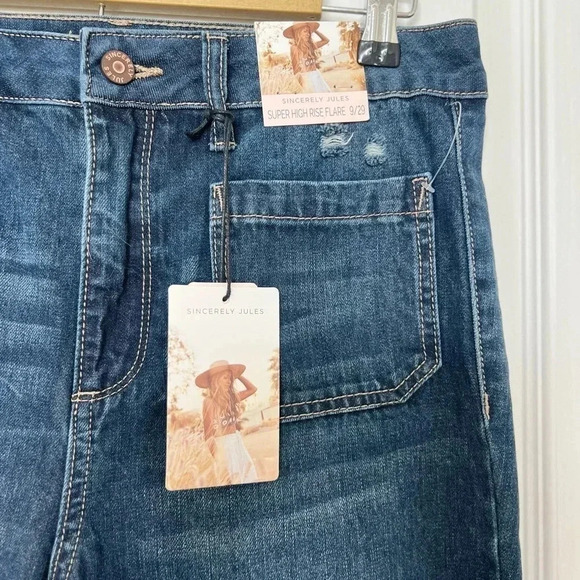 NWT Sincerely Jules Women’s Super High Rise Jeans Size 9/29 - Picture 5 of 16